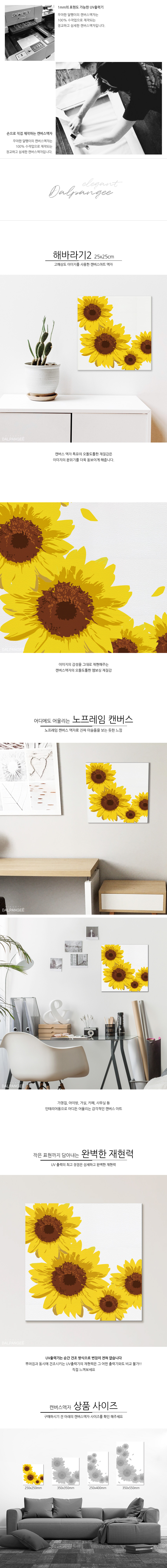 돈들어오는 그림 해바라기B 캔버스액자 25x25cm 액자 벽걸이액자 해바라기액자 인테리어 인테리어액자 인테리어소품 노랑해바라기액자 그림액자 디자인액자 노프레임액자